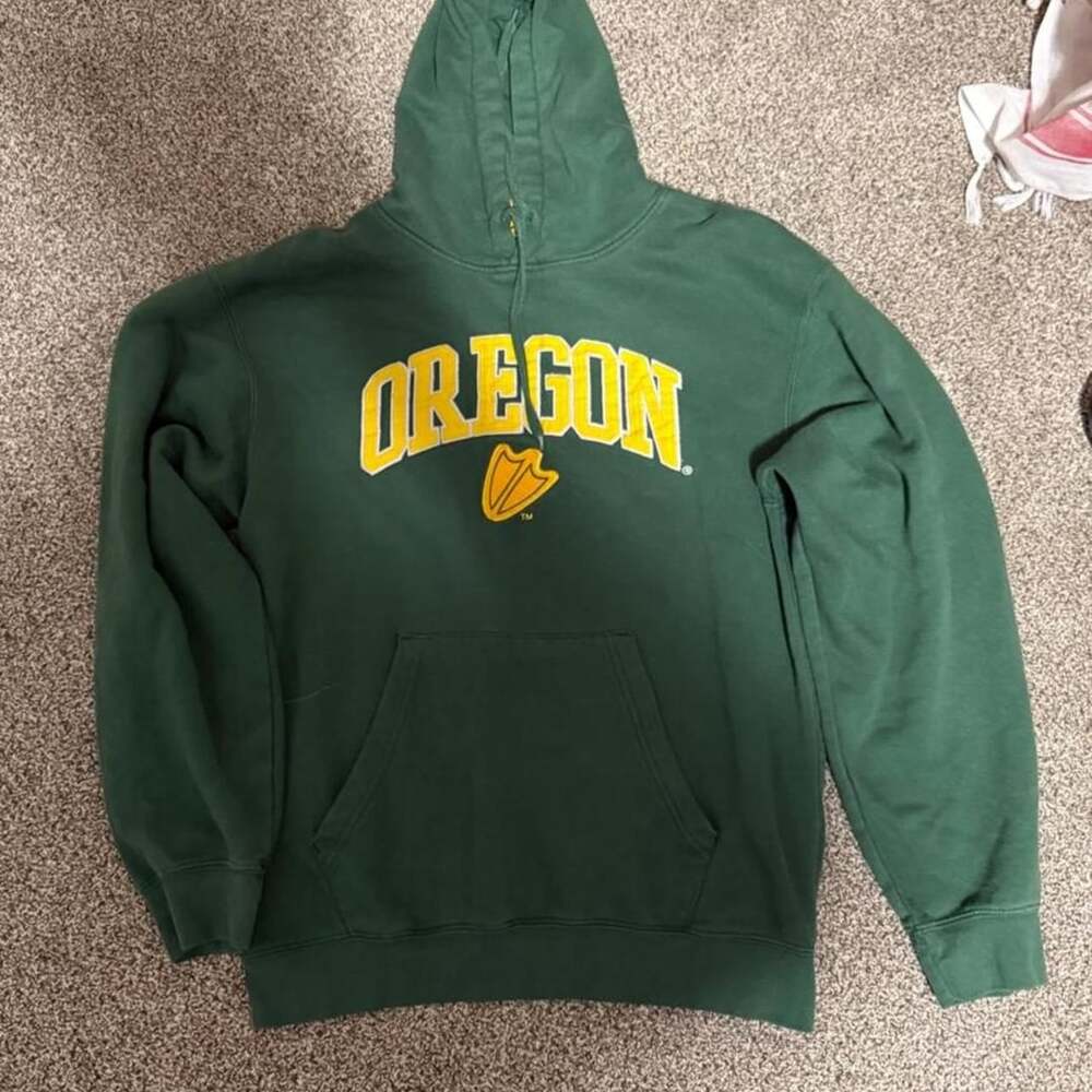 Genuine Stuff Oregon Ducks Hoodie Size MEDIUM Green Yellow College